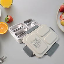 3-Compartment Stainless Steel Lunch Box (1 Pc)