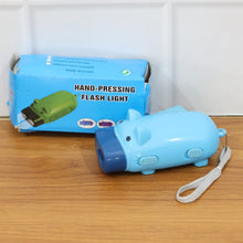 2-LED Hand Press Torch – Battery-Free Hand Crank Flashlight